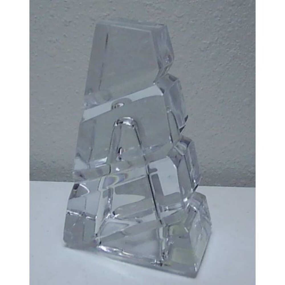 Single ROGASKA Yugoslavia lead crystal "Legacy" BOOKEND 5.75" tall